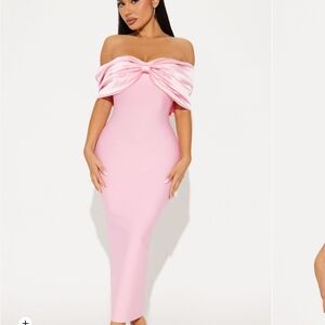 Fashion Nova | Dresses | Red Fashionnova Maxi Gown Formal Prom Dress With  Slit | Poshmark